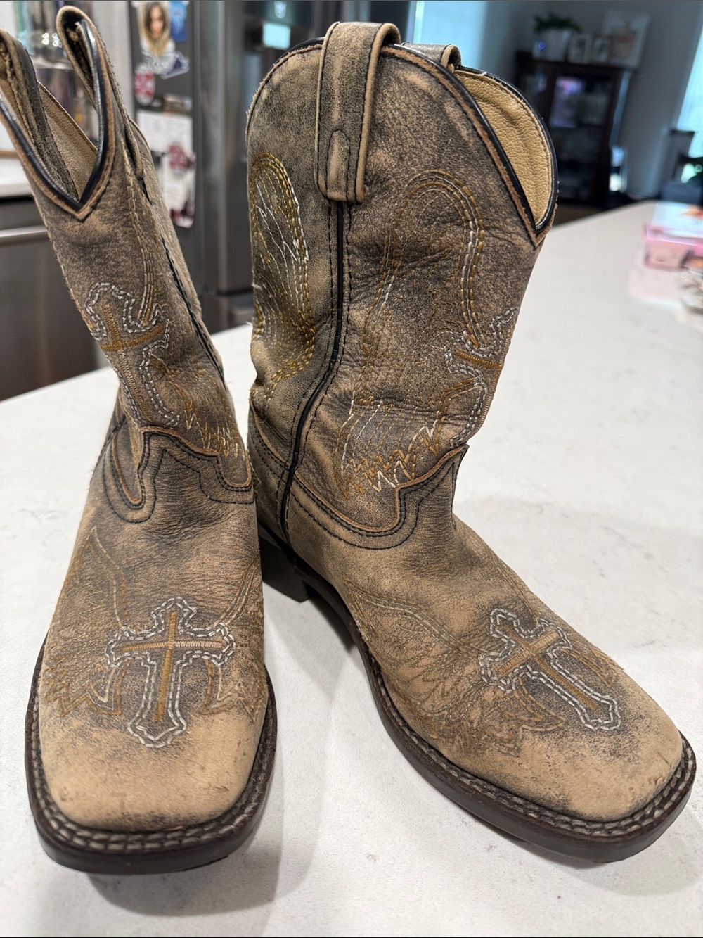 Smoky Mountain Kids Guardian Leather Cowboy Boots – Style 3042C Size 3